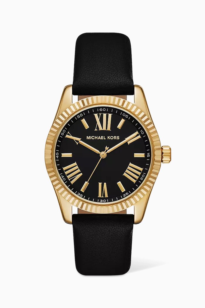 

Lexington Leather Quartz Watch, 38mm, Black