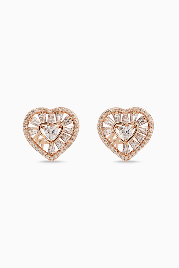 

Premium Love Earrings in Rose Gold-plated Silver