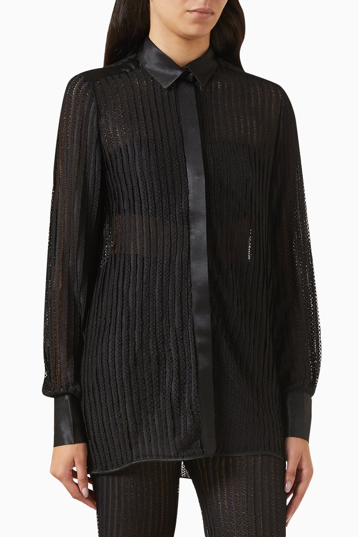 

Archty Shirt in Lace, Black