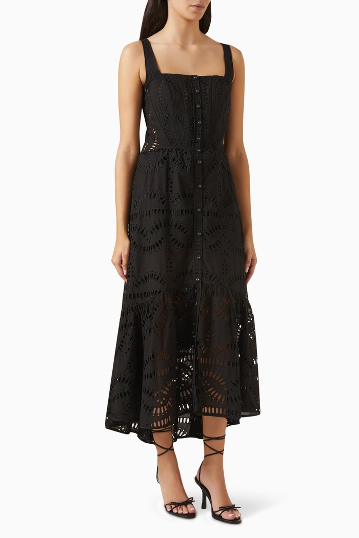 

Nissy Maxi Dress in Lace, Black