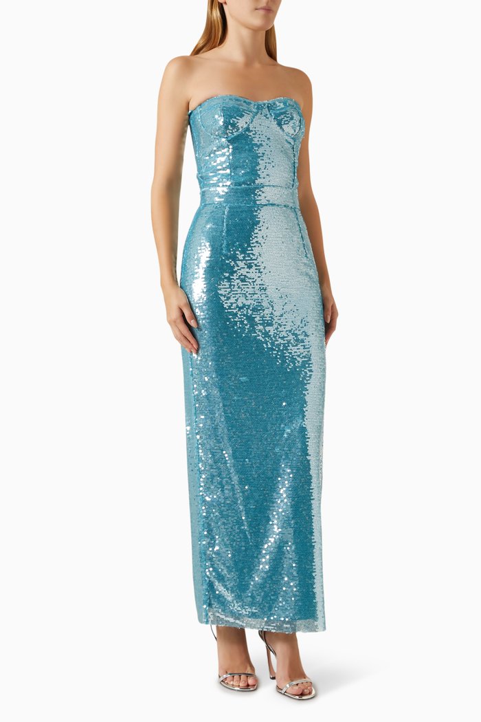 

Ocean Dress in Sequins, Blue