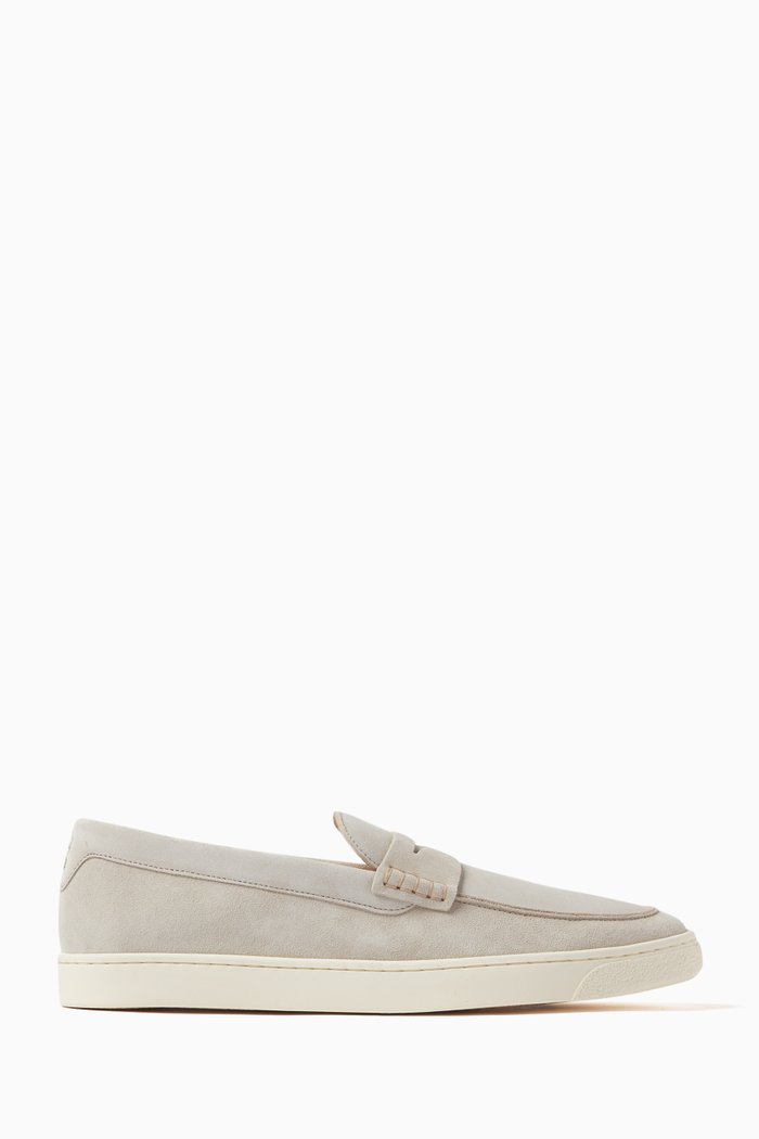 

Penny Loafers in Suede, Neutral