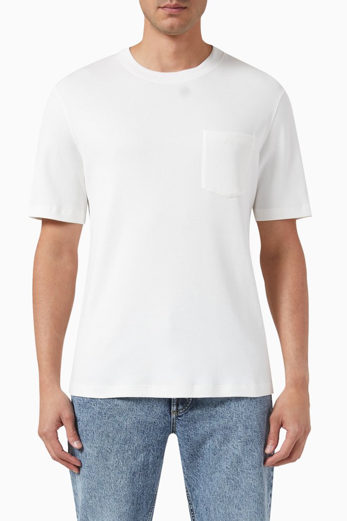 

Patch Pocket T-shirt in Cotton, White