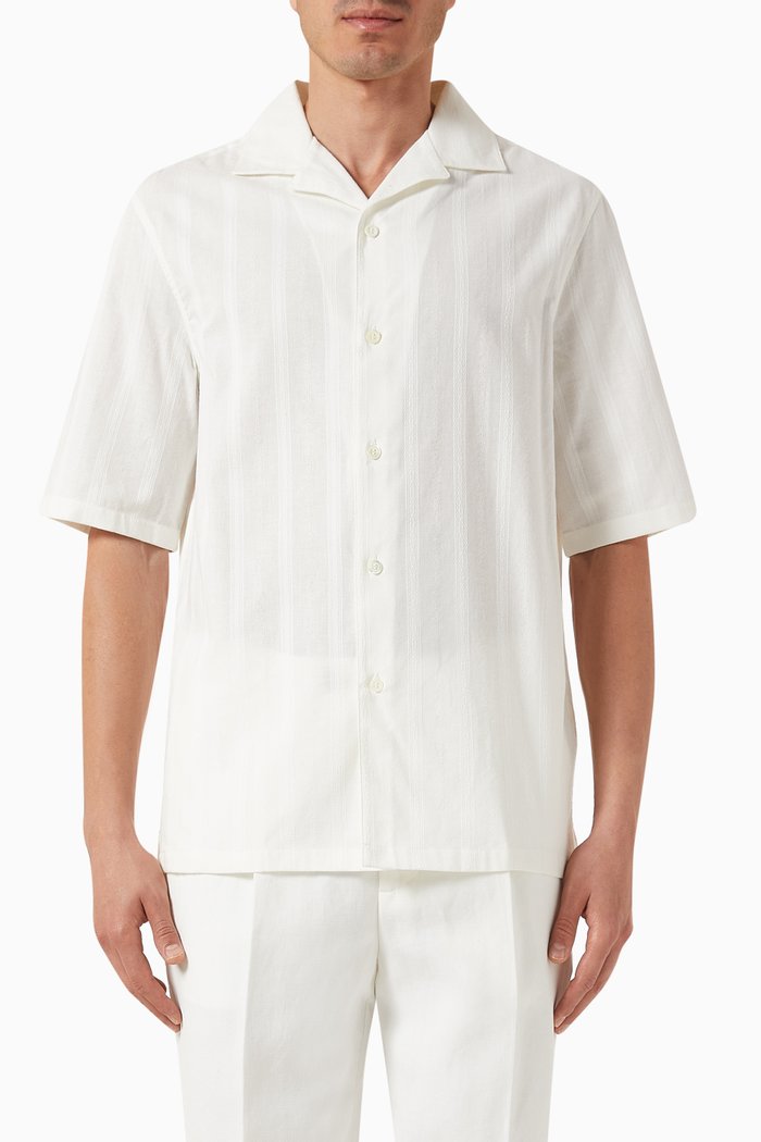 

Striped Shirt in Cotton, White