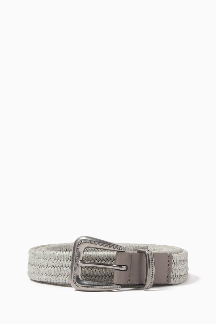 

Monili Belt in Braided-linen, Grey
