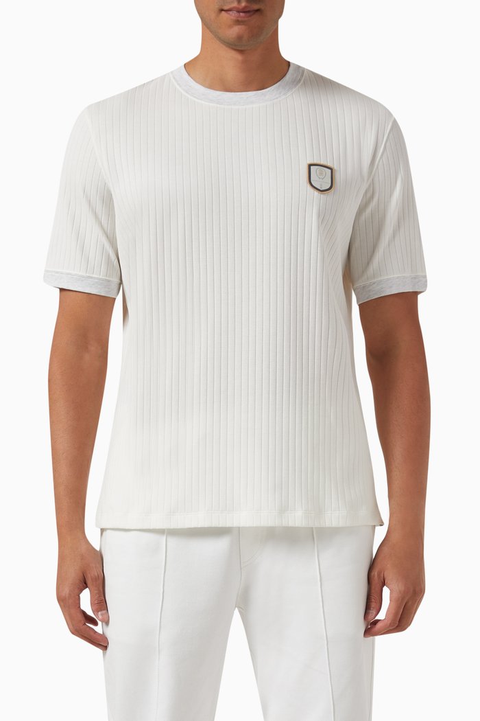 

Logo-patch T-shirt in Cotton, White
