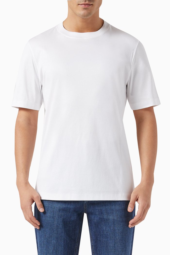 

Crewneck T-shirt in Cotton-jersey, White