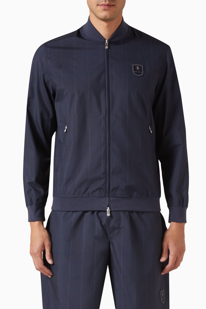 

Logo-appliqué Jacket, Blue