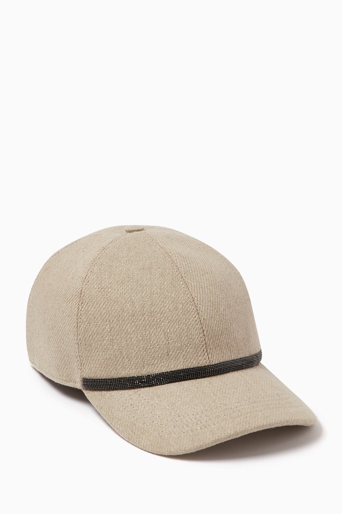 Baseball Cap in Gabardine, Neutral