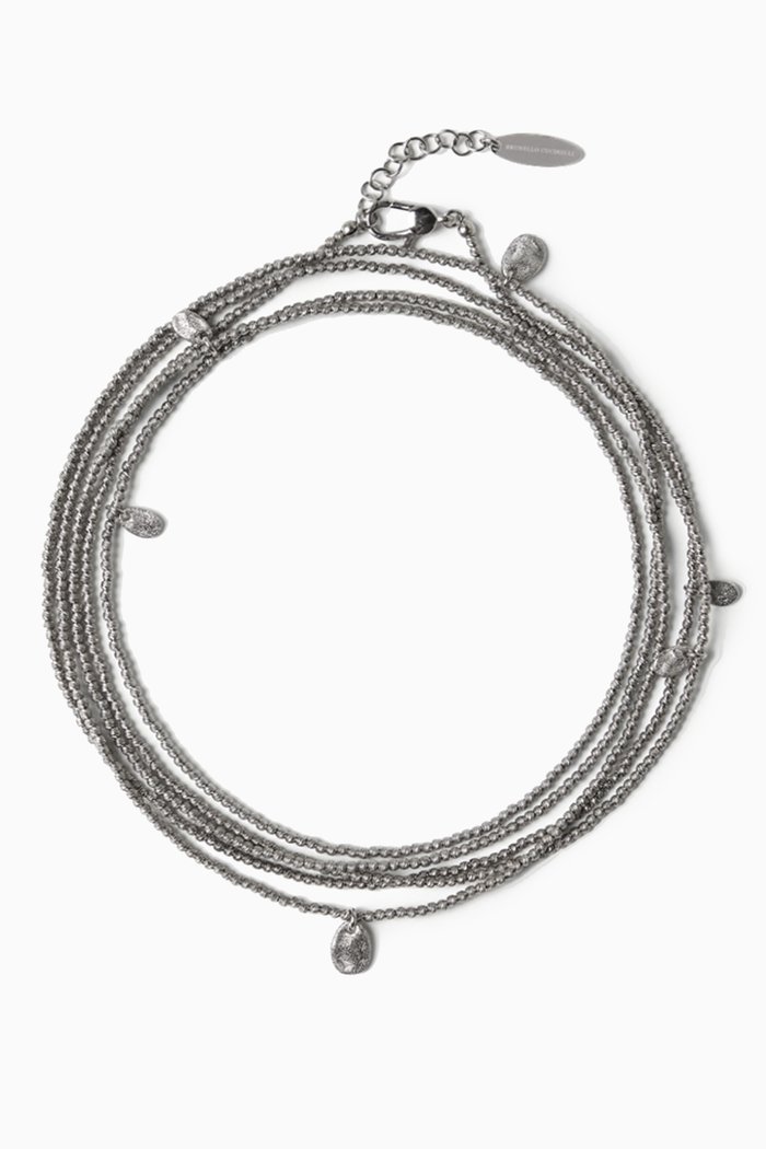 

Beaded Bracelet in Sterling Silver, Grey