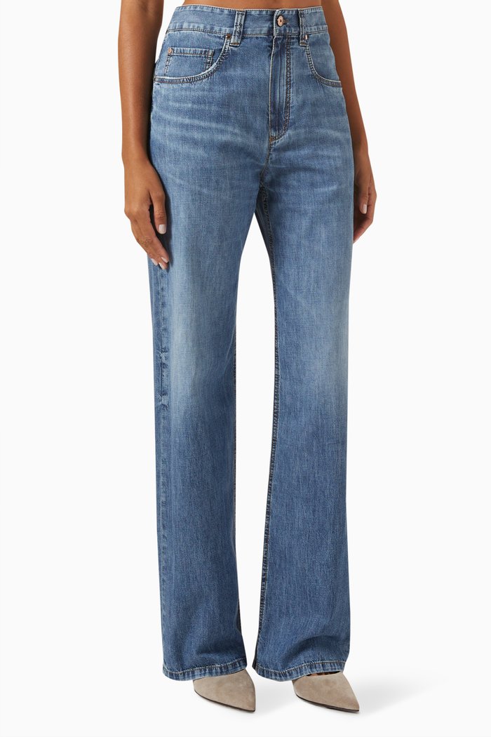 

Mid-rise Relaxed Jeans, Blue