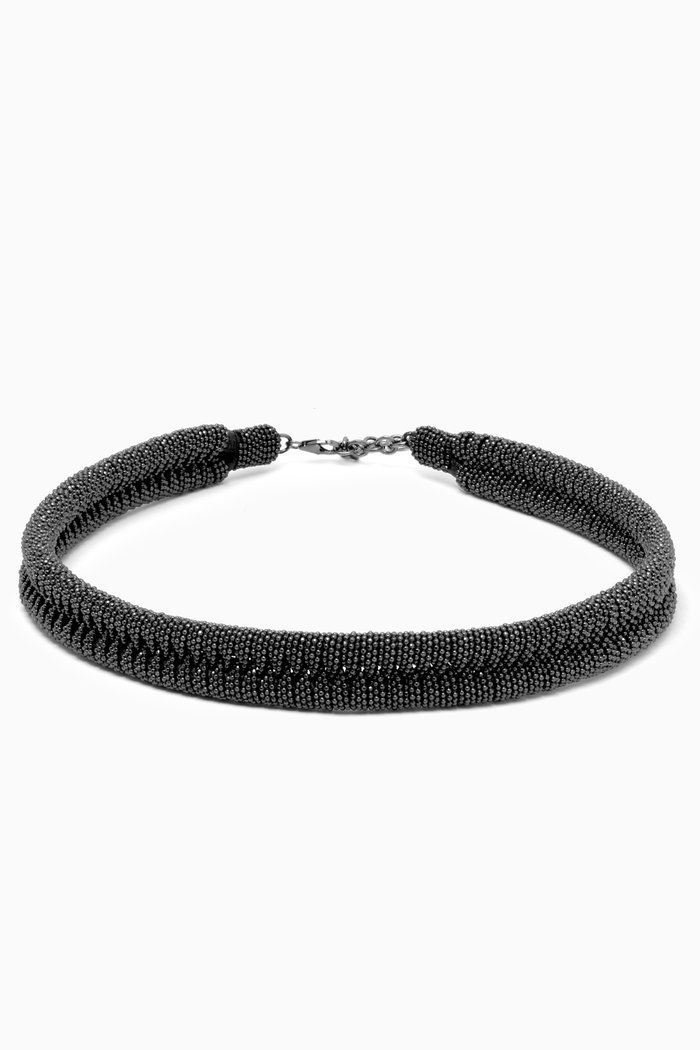 

Braided Choker Necklace, Black