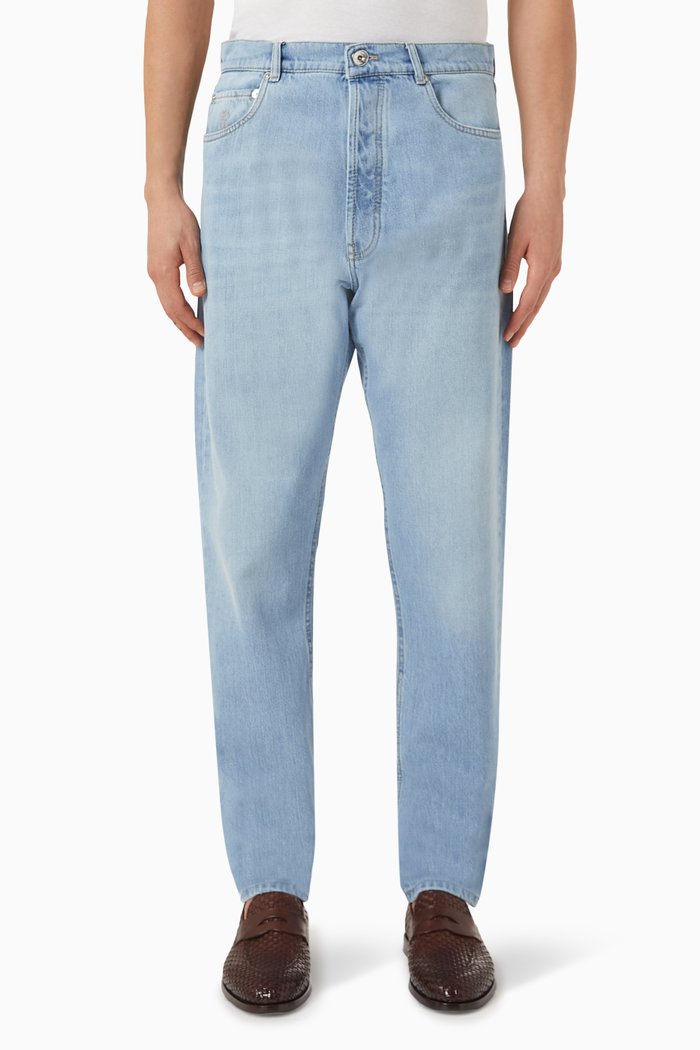 

Logo Jeans in Cotton, Blue
