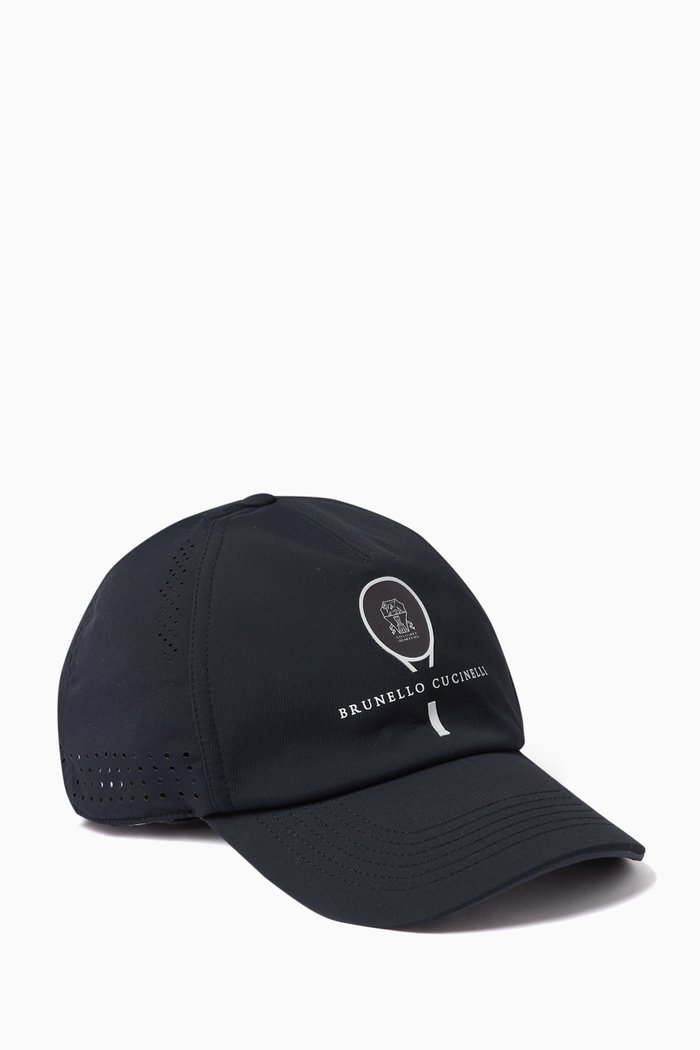 

Logo Tennis Cap in Techno Fabric, Blue
