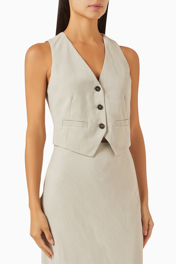 

Waistcoat in Viscose-blend, Grey