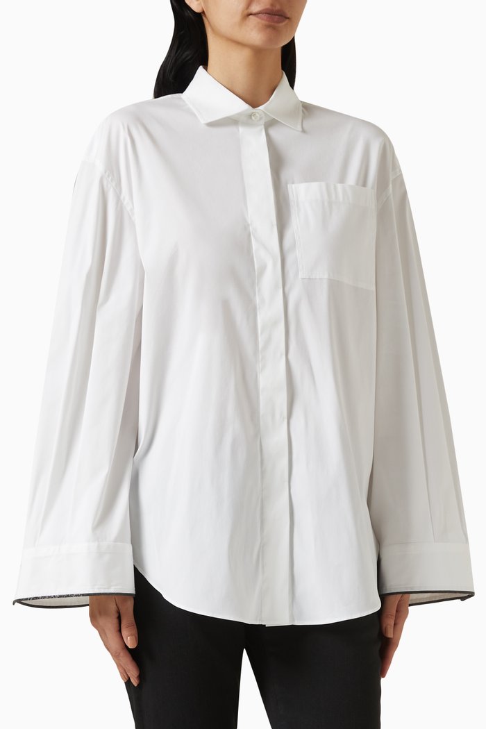 

Button-down Shirt in Poplin, White