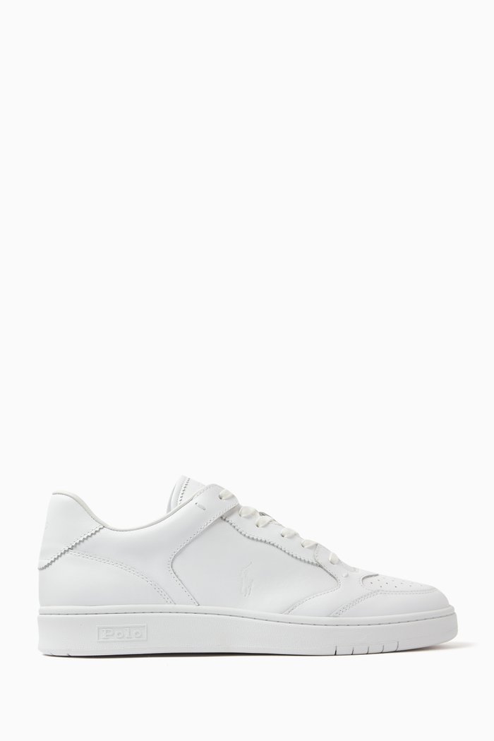 

Polo Court Lux Sneakers in Leather, White