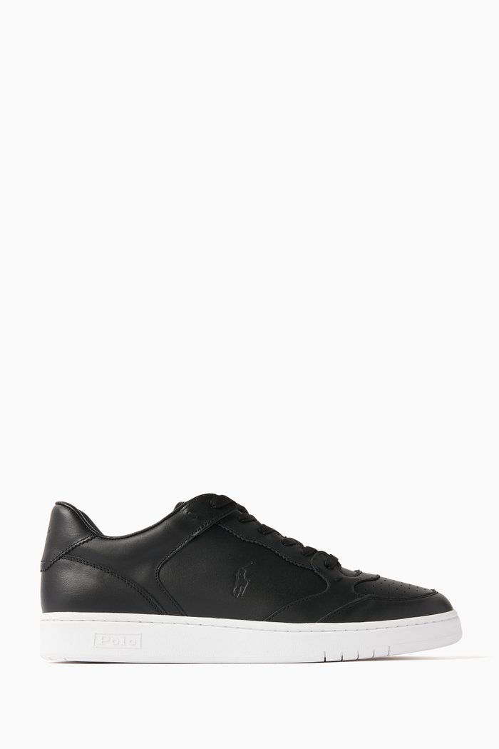 

Low-top Sneakers in Leather, Black