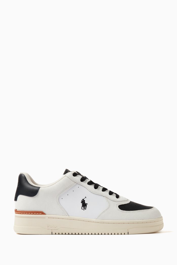 

Masters Court Sneakers in Leather & Suede, White