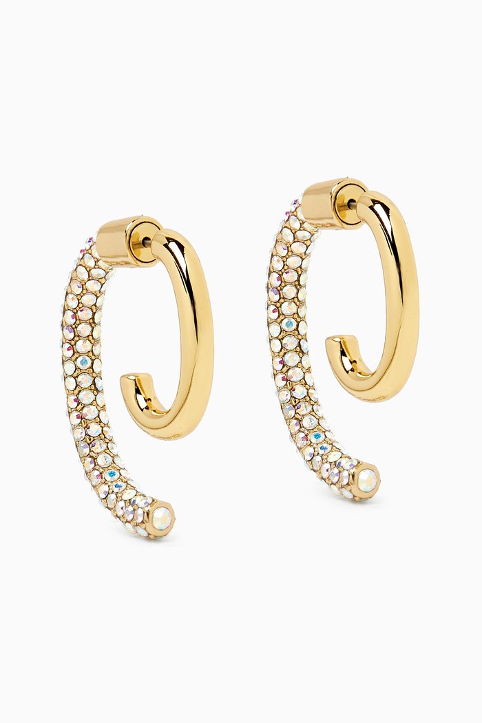

Luna Crystal Earrings in 12kt Plated Brass, Gold