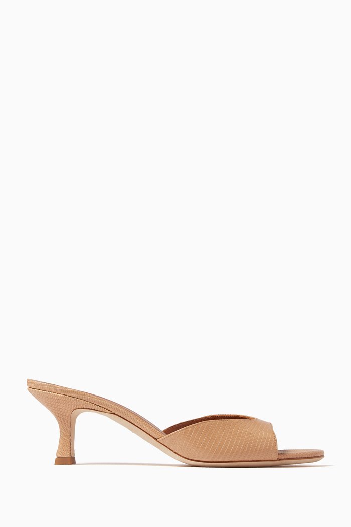 

Brigitte 55 Mule Sandals in Leather, Neutral