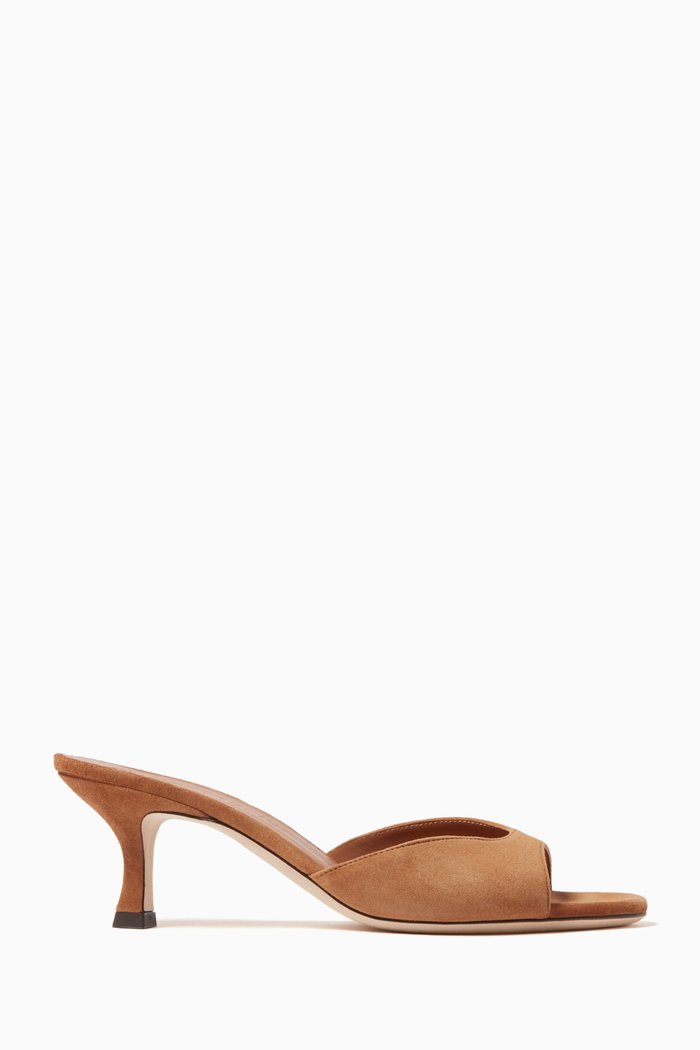 

Brigitte 55 Mules in Suede, Brown