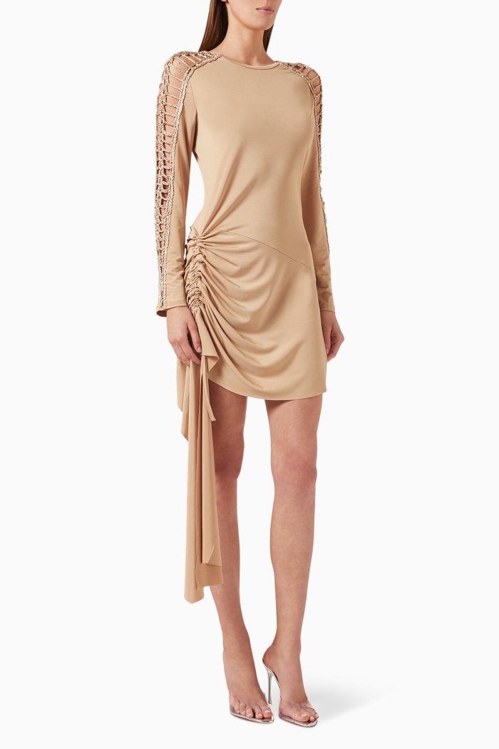 

Angad Mini Dress in Jersey, Neutral