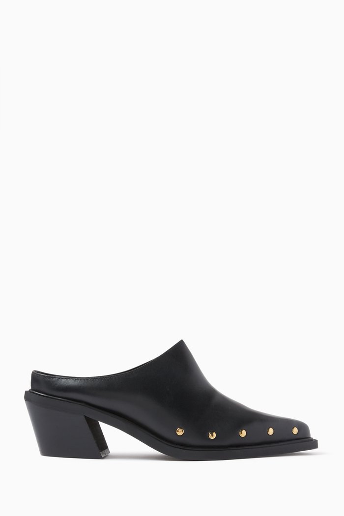 

Lorenzo 60 Mules in Leather, Black