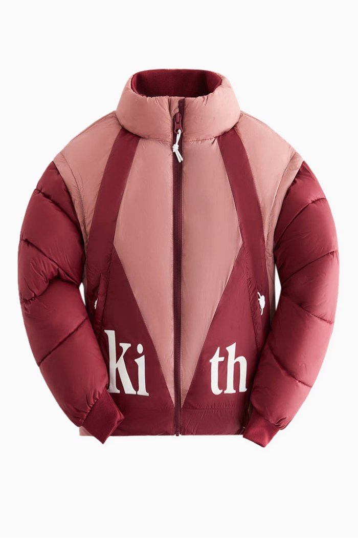 

Convertible Turbo Midi Puffer Jacket in Nylon, Red