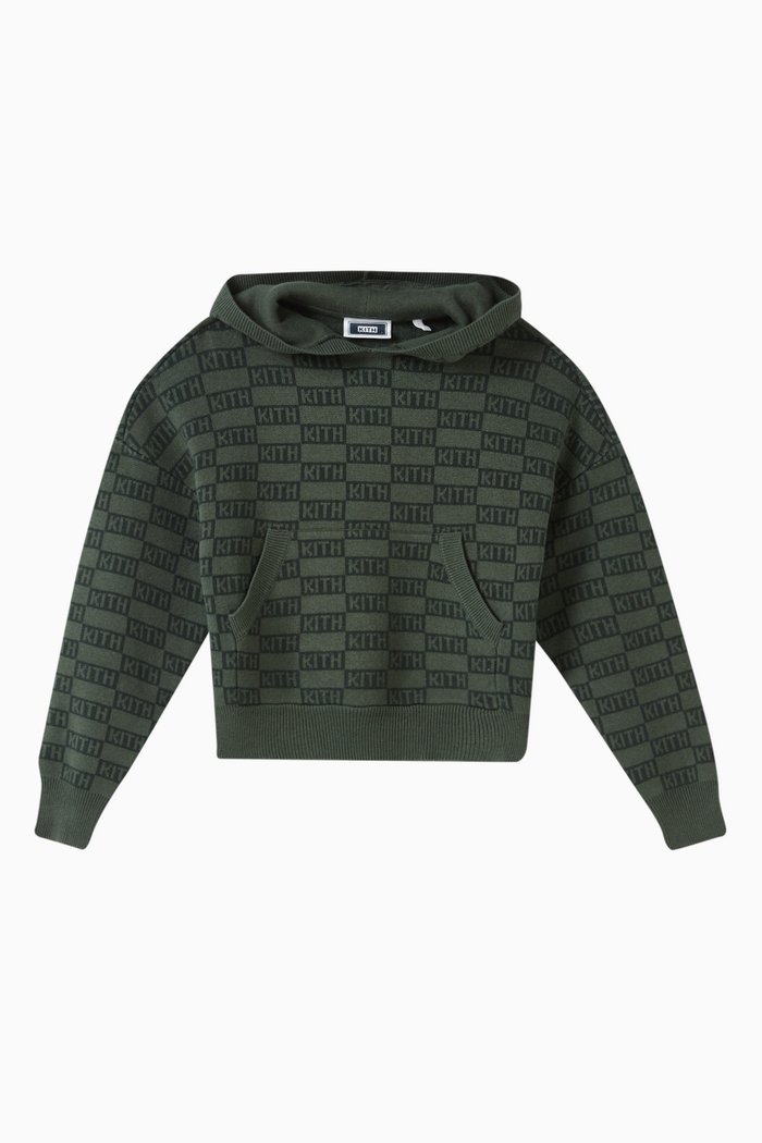 

Nelson Monogram Hoodie in French Terry, Green