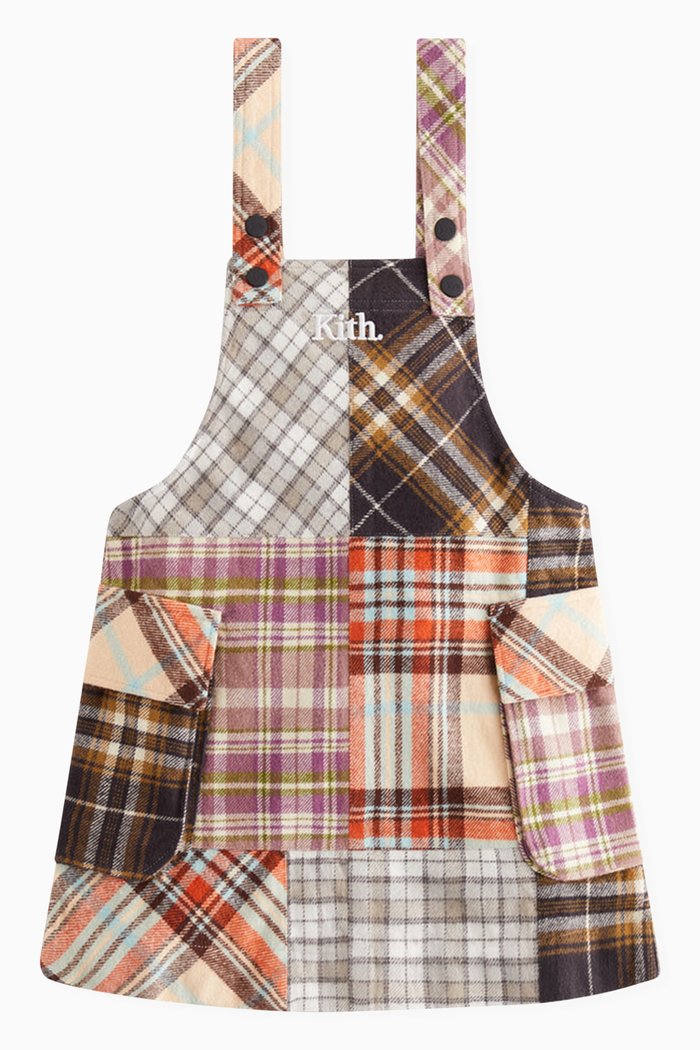 

Blocked Flannel Overalls in Cotton-knit, Multicolour