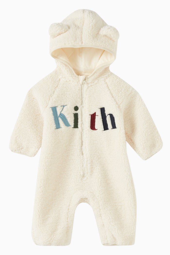 

Baby Logo Coverall in Sherpa, Grey