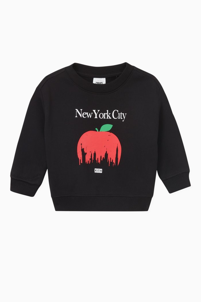 

Big Apple Nelson Crewneck Sweatshirt in Cotton-fleece, Black