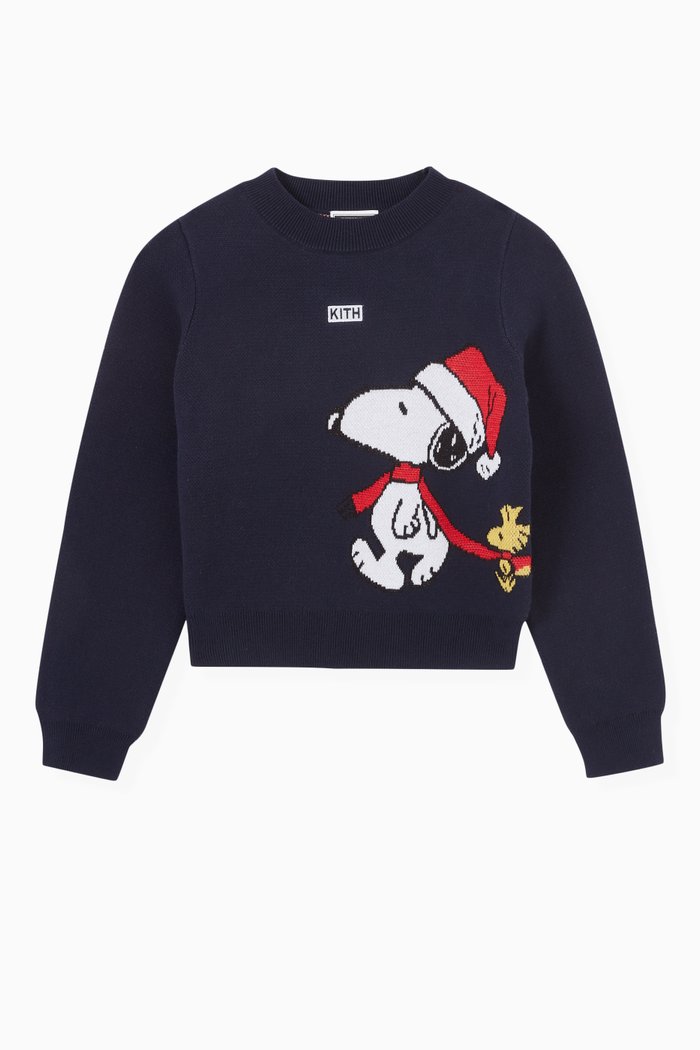 Kith x Peanuts Woodstock Sweater in Cotton-knit, Blue