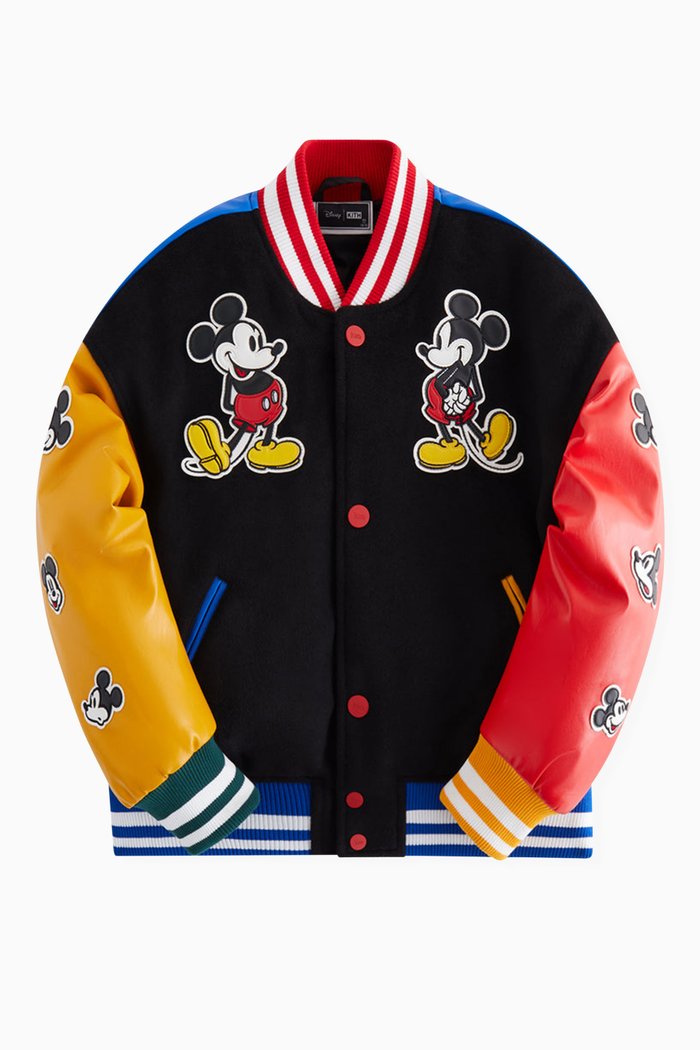 

x Disney Mickey & Friends Varsity Jacket in Wool-blend, Multicolour