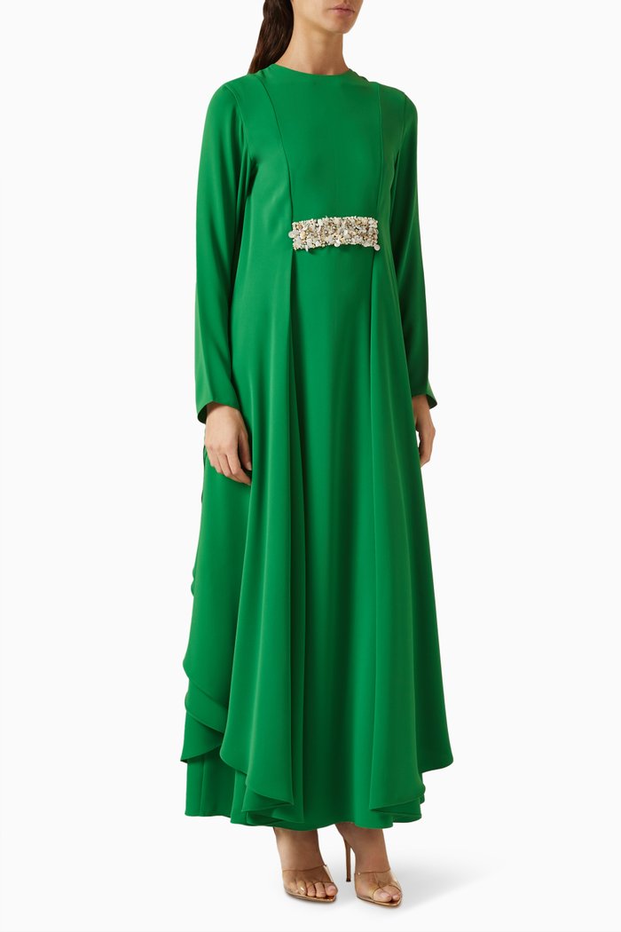 

Londyn Dress in Crêpe, Green