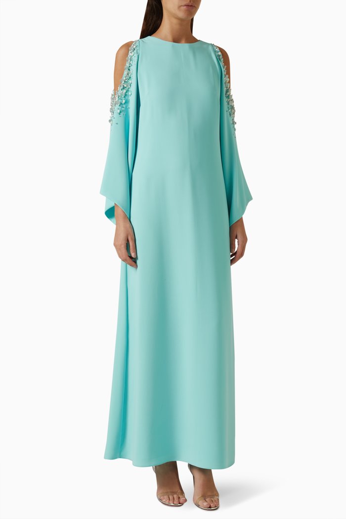 

Lilah Dress in Crêpe, Blue