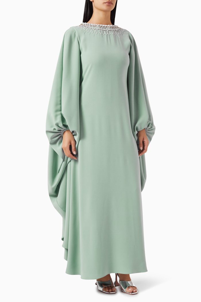 

Harmony Maxi Dress in Crêpe, Green