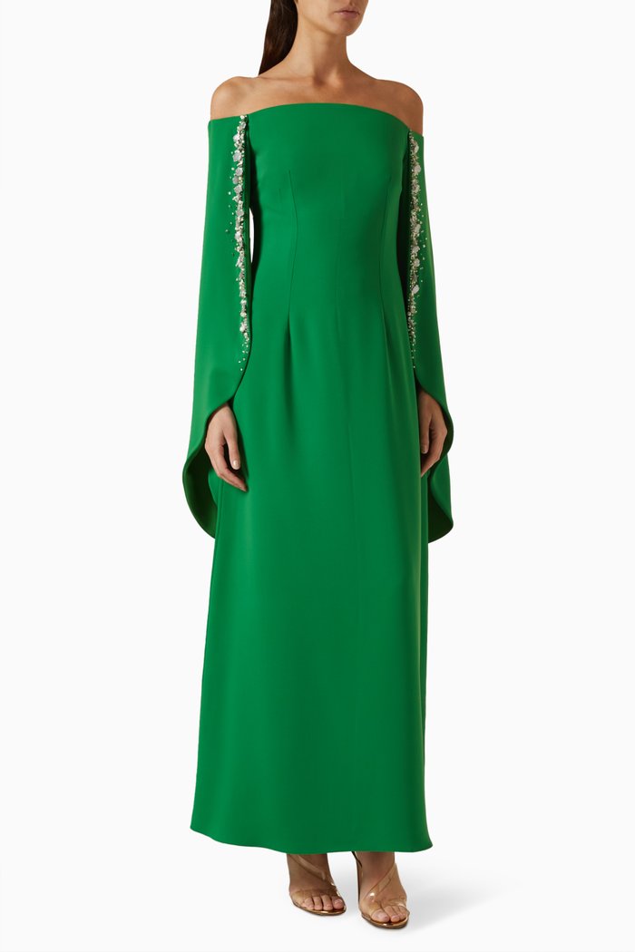 

Saylor Dress in Crêpe, Green