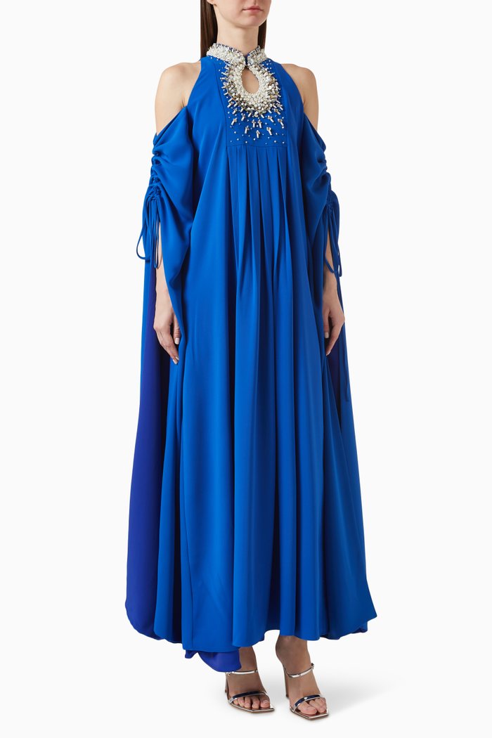 

Valeria Dress in Crêpe, Blue