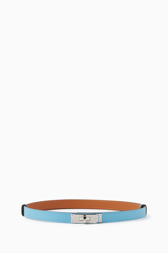 

Unused Kelly Belt in Epsom Leather & Palladium Hardware, Blue