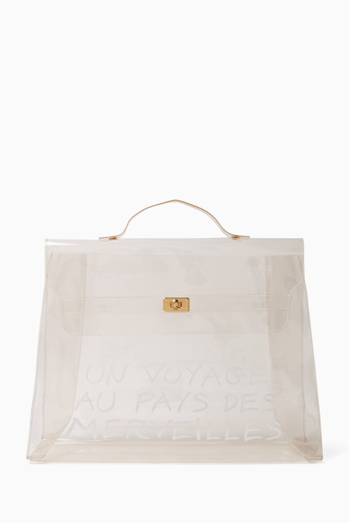 

Transparent Kelly Bag in Vinyl, Colourless