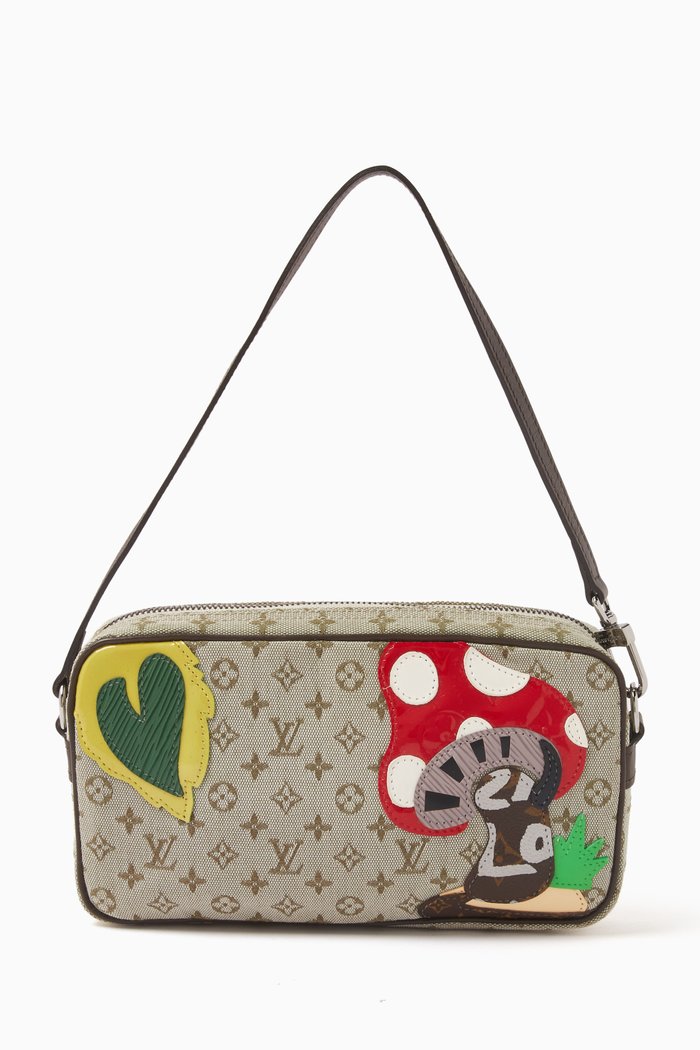 Conde de Fees Mushroom Pochette Bag in Canvas, Neutral