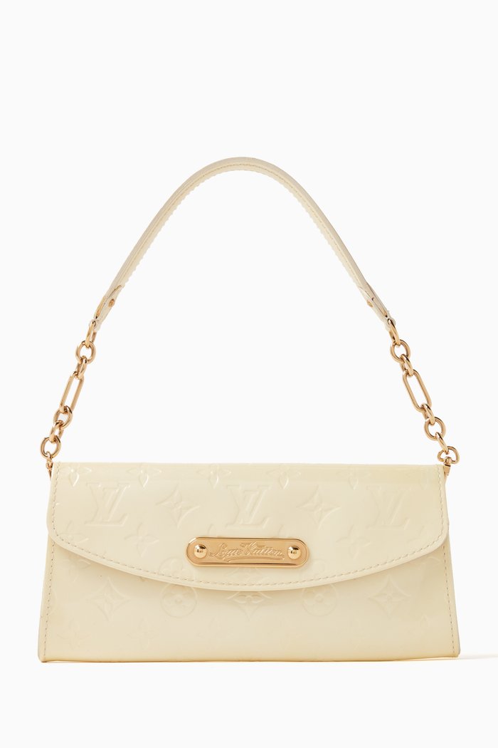 

Sunset Boulevard Clutch Bag in Vernis Leather, White