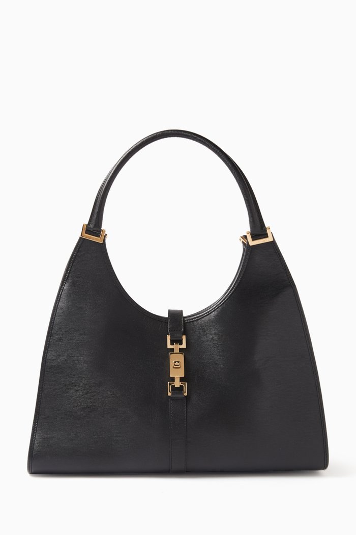 

Jackie Shoulder Bag in Leather, Black