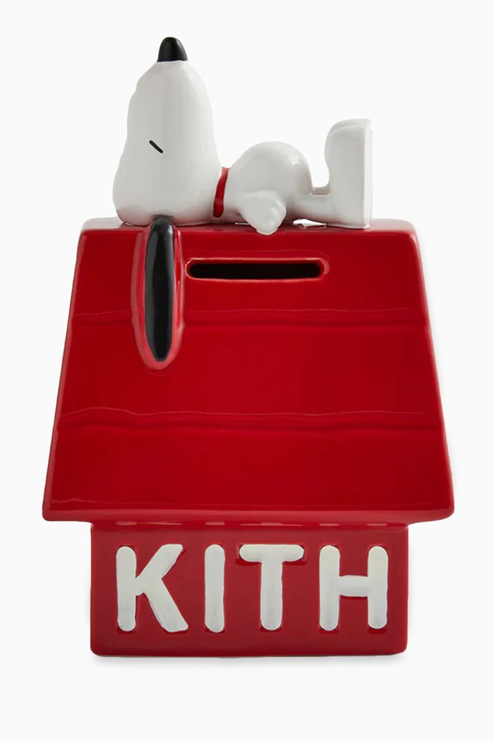 Kith x Peanuts Piggybank in Ceramic, Red