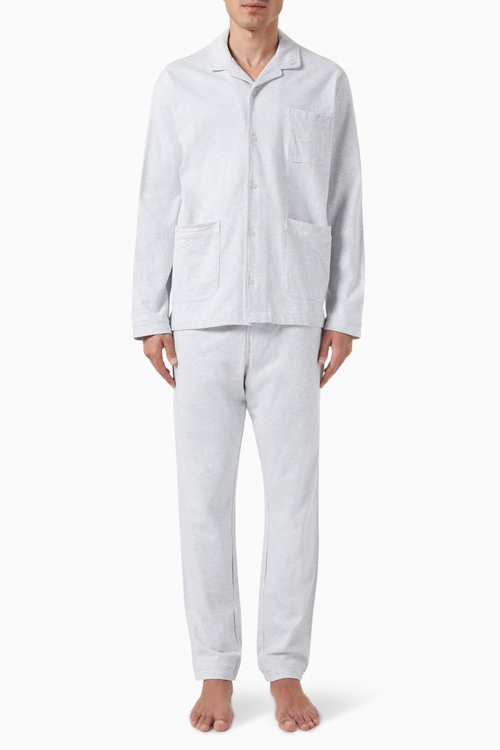

Script Pyjama Set in Cotton-jersey, Grey
