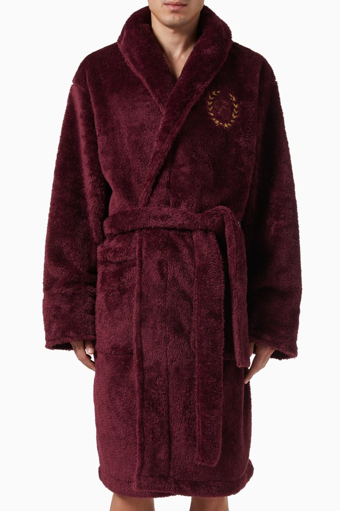 

Crest Robe in Fleece, Red