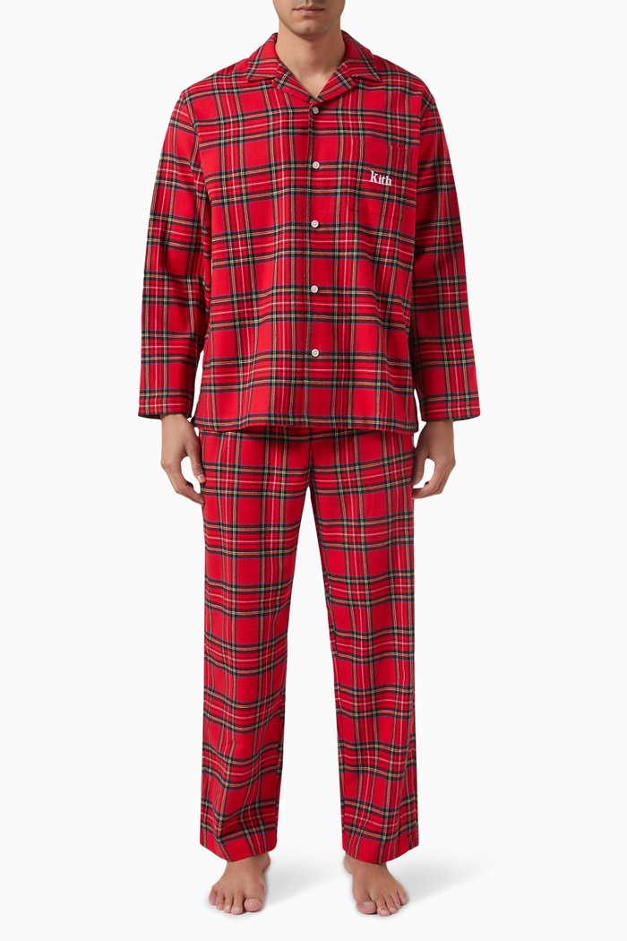 

Kithmas Plaid Pyjama Set in Brushed Cotton, Multicolour