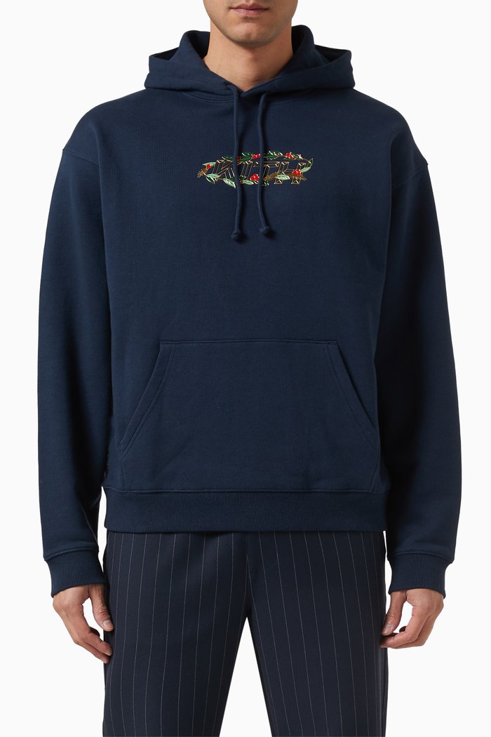 

Wreath Orbit Williams III Hoodie in Cotton-fleece, Blue